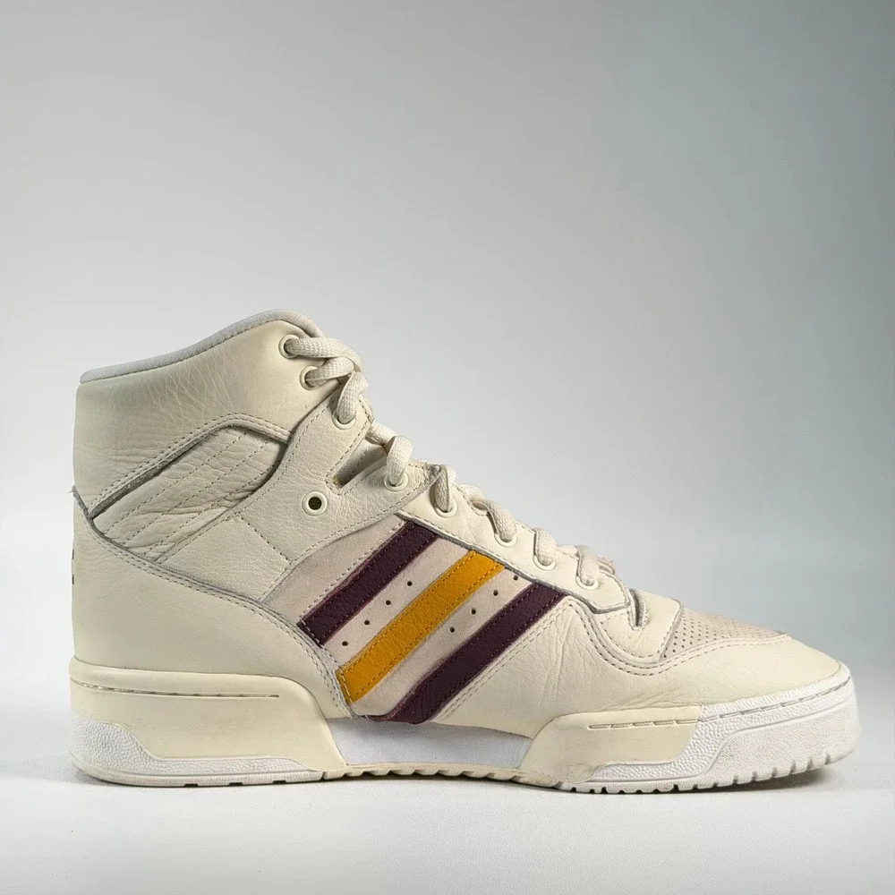 Adidas x Eric Emanuel Rivalry Hi Shoes Mens 10.5 White Leather High Top Sneakers
